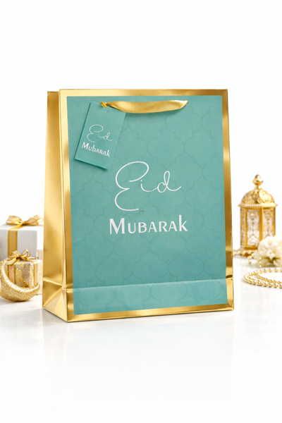 Eid Mubarak Party Gift Bag - Green & Gold