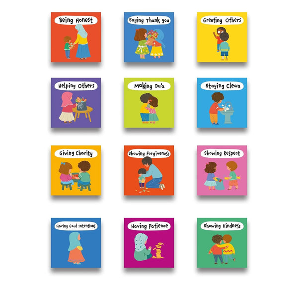 A Case of Akhlaaq - 12 Mini Board Books on Islamic Manners