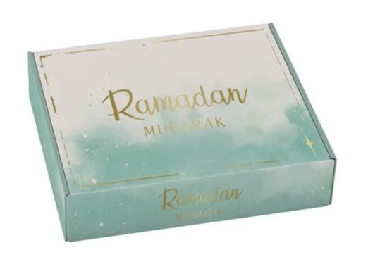 Ramadan Mubarak Gift Box – Empty Pastry & Dessert Box (Pack 1)