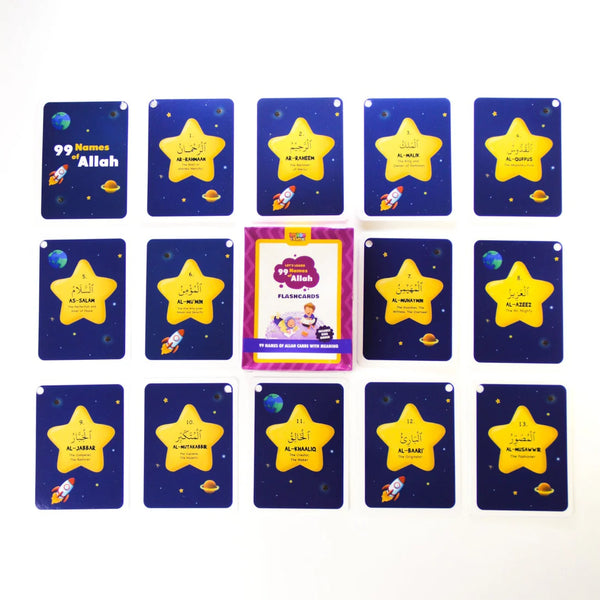 Lets Learn 99 Names of Allah - Flashcards