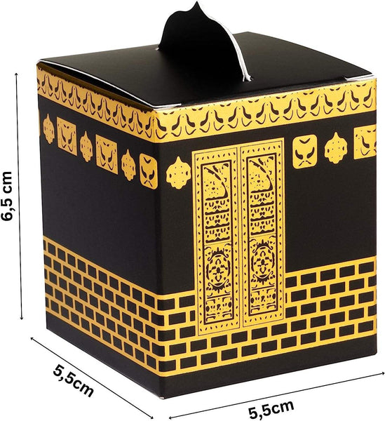 Black Mubarak Favour Boxes Mini Islamic Gift Box Umrah Hajj Eid Party Decor