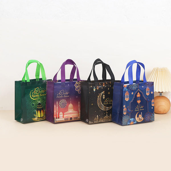 1x Ramadan Gift Bag with Handle Reusable Bags (large) Tote Bags - Purple