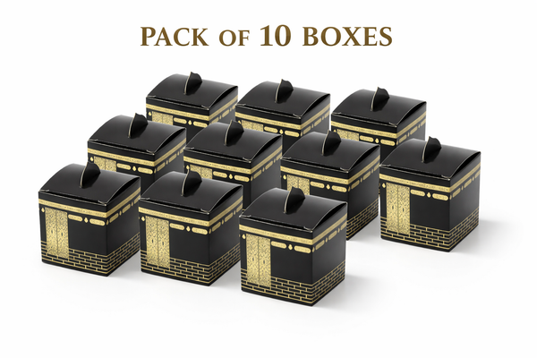 Black Mubarak Favour Boxes Mini Islamic Gift Box Umrah Hajj Eid Party Decor