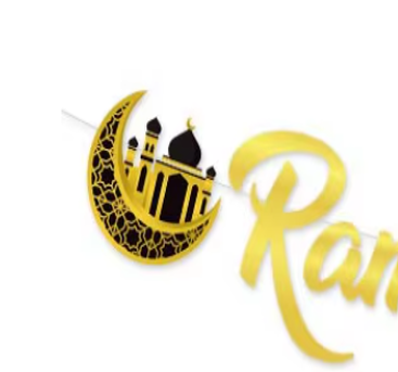 Ramadan Mubarak Banner Ramadan ( Gold)  Party Decorations