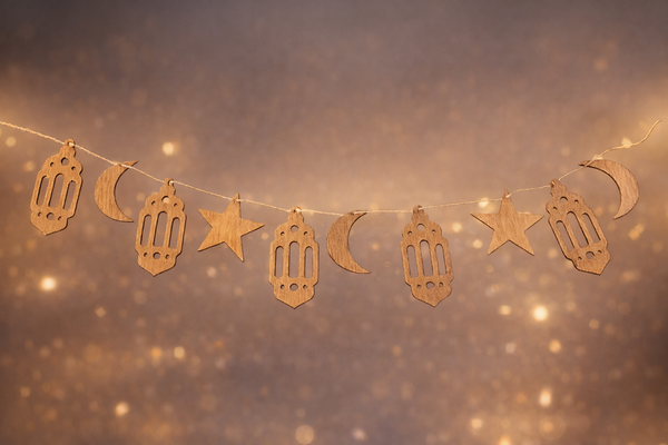 Ramadan/ Eid Mubarak Wooden Hanging Decoration Ramadan