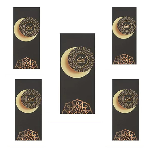 Eid Mubarak  Money Envelopes – Luxury Black & Gold Mandala (10pcs)