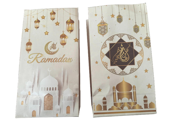 6x Eid Mubarak Goodie Bag Ramadan Mubarak Gift Bag Ramadan Stickers Boxes)
