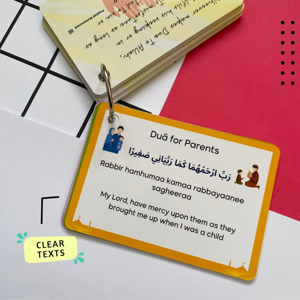 Daily Dua Cards, Islamic Flash Cards