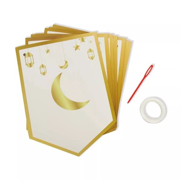 Ramadan Mubarak Banner  Gold -Bunting Garland Ramadan  Decorations