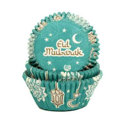Baking cups Eid -green (50pcs)-Gifts for Eid Party