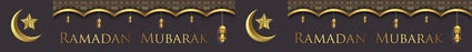 Ramadan Mubarak Double Banner (Black/Gold) 2022