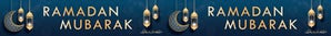 Ramadan Mubarak Double Banner (Navy/Gold) 2022