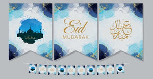 Eid Mubarak Flags (Blue/White) 2022