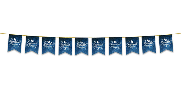 Ramadan Kareem 20 pc Decoration Set - Blue & White Space Galaxy