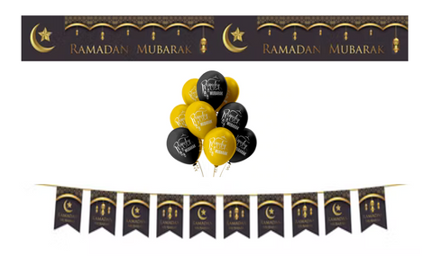 Copy of Ramadan Mubarak Set  (Black/Gold)  With Black and Gold Mix 2022