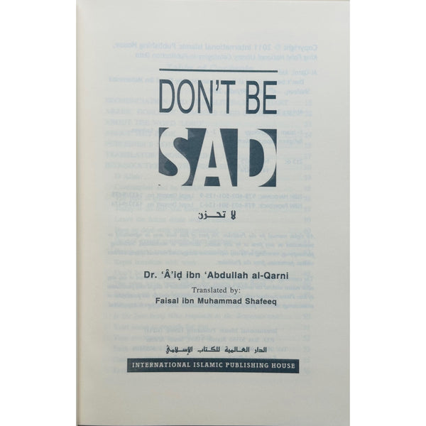 Products Dont Be Sad : Soft Cover